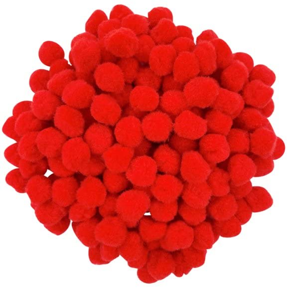 morel MOREL Pink Light Blue RED Dark Green POM POM Balls, 20 MM, Used in Jewellery & TORAN Making, Macrame Art & Craft , Decorations, Bag, Dresses, School Projects, Christmas, DIY, ETC (Total - 200)  - Image 4