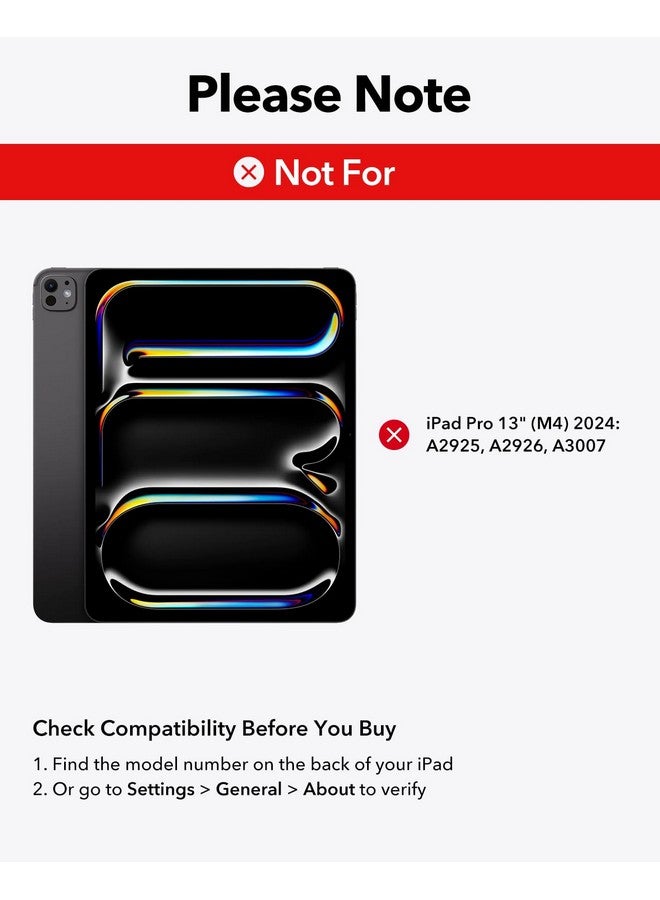 اي اس ار حافظة لوحة مفاتيح لجهاز iPad Air مقاس 13 بوصة (M3/M2، 2025/2024) وiPad Pro مقاس 12.9 بوصة (الجيل 3/4/5/الجيل السادس) من ESR، وحامل عائم سهل التركيب، ولوحة تتبع دقيقة متعددة اللمس، وسلسلة Rebound، باللون الأبيض  - Image 3