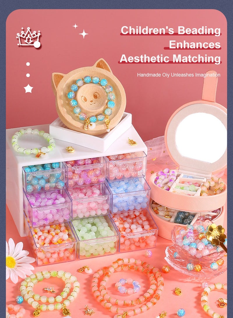 MaBaby Cute Assorted Beads for Jewelry Making  Aesthetic Beads for Bracelets Making Flower Bead Bulk Necklaces DIY - Image 1