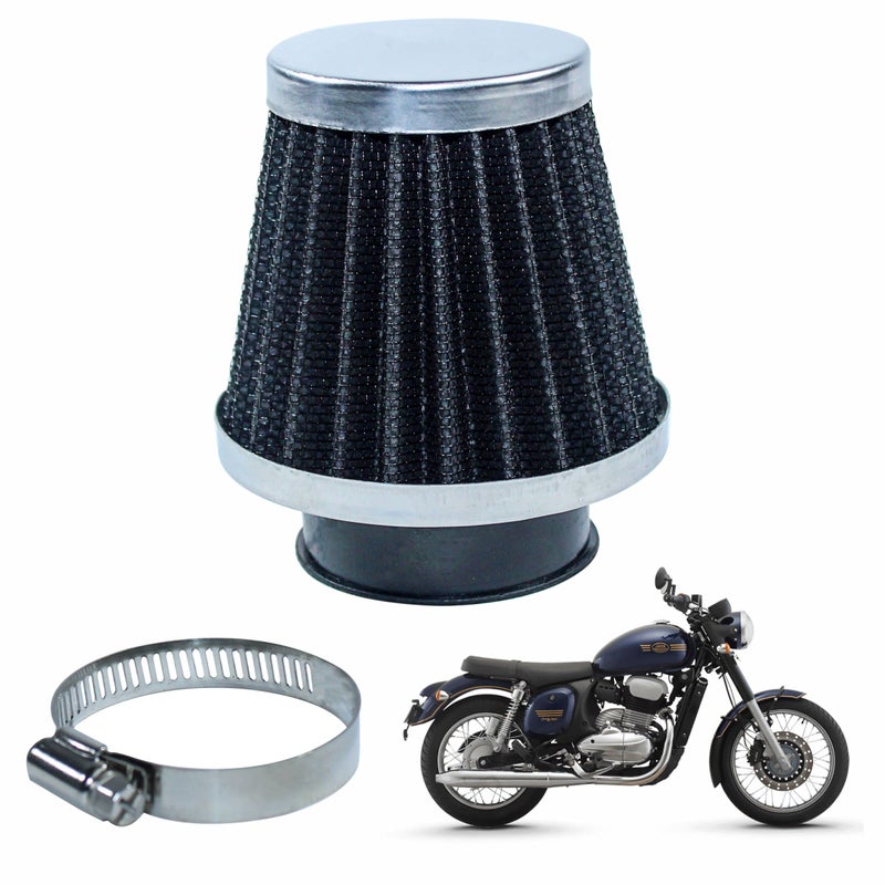 Asryd Motorcycle Air Filter Pods, Motorcycle Air Filter 42mm Round Tapered Clamp-on Pod Intake Filter Cleaner For Jawa Forty Two (Pack of 1) - Image 5