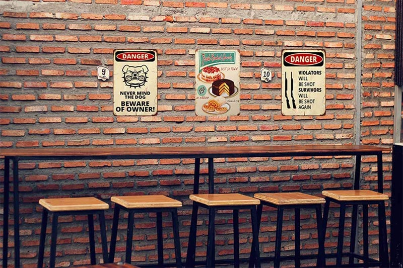 AOYEGO Fresh Baked Goods Tin Sign,Cake Cream Ring Fresh Delicious Strawberry Fruit Food Chocolate Dessert Plate Vintage Metal Tin Signs for Cafes Bars Pubs Shop Wall Funny Retro Signs 8x12 Inch - Image 4
