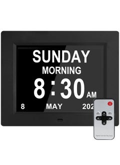 [Newest Version] Large Digital Day Calendar Clock 12 Alarm Options Level 5 Auto Dimmable Extra Large Nonabbreviated Date Day Of Week Clock Perfect For Seniors Vision Impaired