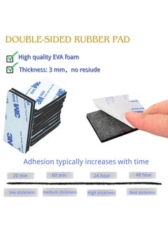 3M 100 Pcs Double Sided Adhesive Pads,Heavy Duty Mounting Tape, 3mm Thickness Pre-Cut Foam Tape,Super-Sticky Black Strong Pads Rectangle Shape Waterproof for Walls Picture, Car, Home, Office  - Image 3