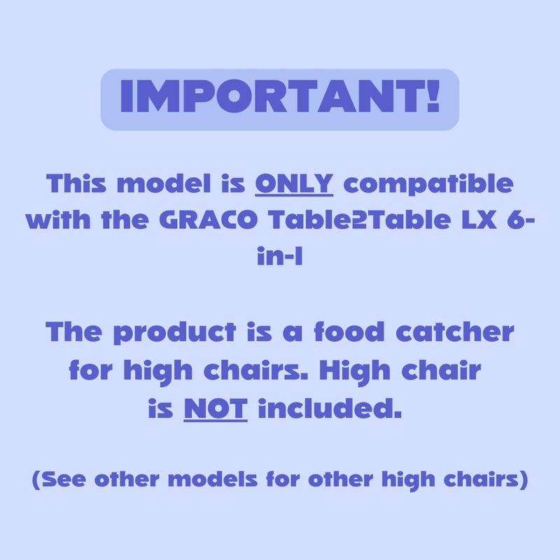 CATCHY - Food Catcher - Compatible with Graco Table2Table LX 6-in-1 High Chair + 11 Other High Chairs - Highchair Sold Separately - Baby & Toddler Food & Mess Catcher - Under High Chair Accessory - Image 2