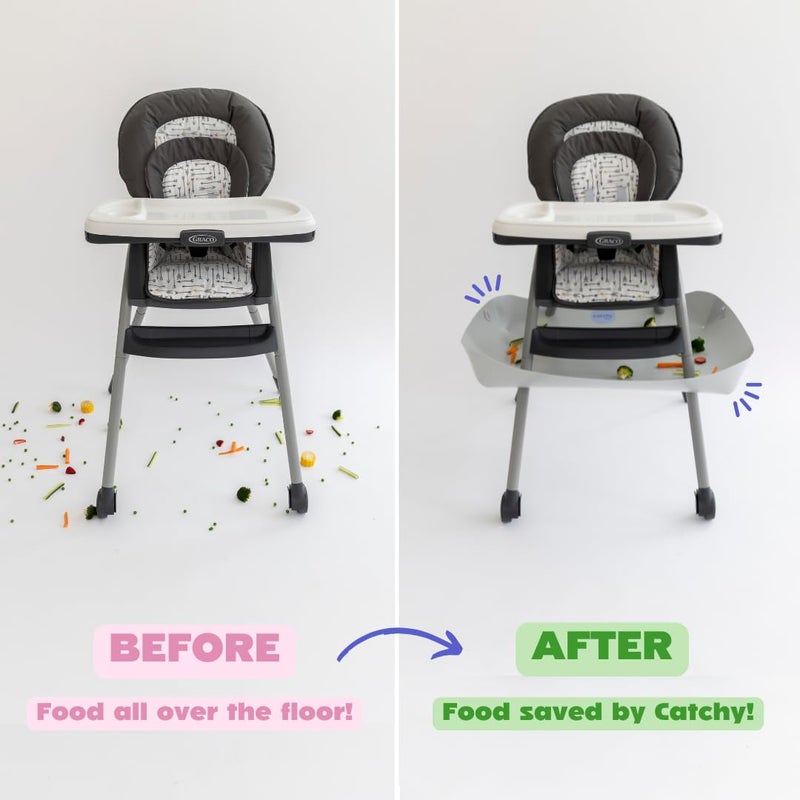 CATCHY - Food Catcher - Compatible with Graco Table2Table LX 6-in-1 High Chair + 11 Other High Chairs - Highchair Sold Separately - Baby & Toddler Food & Mess Catcher - Under High Chair Accessory - Image 5