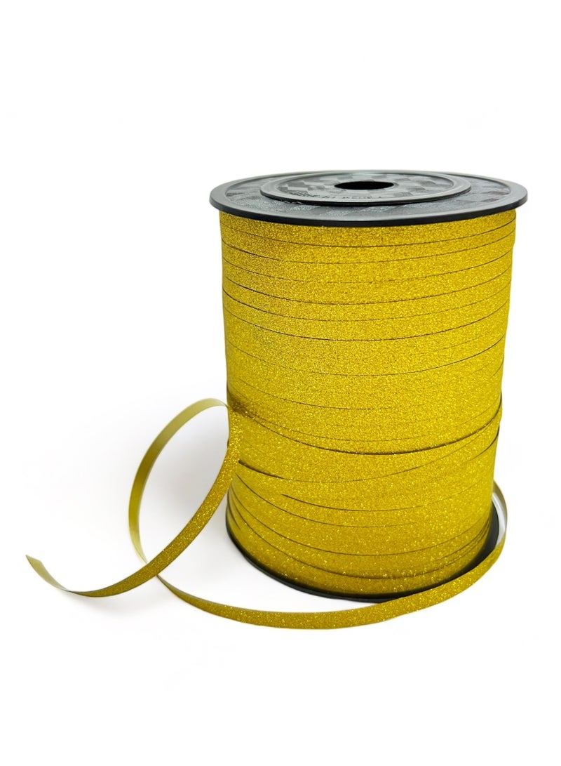 شريط تمويج بالون ذهبي لامع بطول 500 ياردة من لوازم الحفلات - Image 1