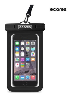 ECARES ECARES® Mobile Waterproof Case, Touchscreen Functionality, Waterproof Pouch, Cellphone Dry Bag, Waterproof Cell Phone Case, Drift Diving Swimming Waterproof Bag, for all Smart Cellphones upto 7”  - Image 1