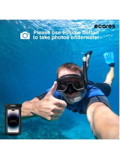 ECARES ECARES® Mobile Waterproof Case, Touchscreen Functionality, Waterproof Pouch, Cellphone Dry Bag, Waterproof Cell Phone Case, Drift Diving Swimming Waterproof Bag, for all Smart Cellphones upto 7”  - Image 3