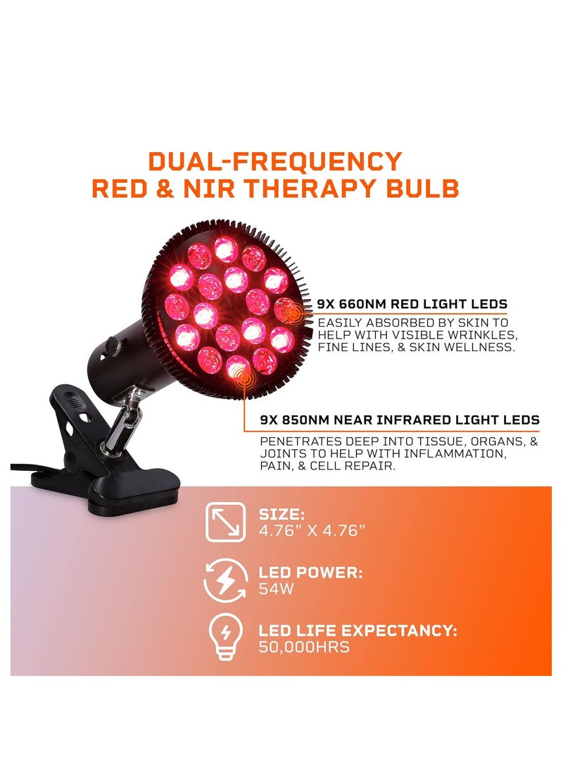 Barakah NIR & Red Light Therapy Lamp, Infrared Light Therapy Lamps with Stand, Infrared Red Light Therapy Bulb with Clip-On Lamp, Home Red Light Therapy for Body, Chronic Pain Relief, Skin Wellness, Recovery - Image 3