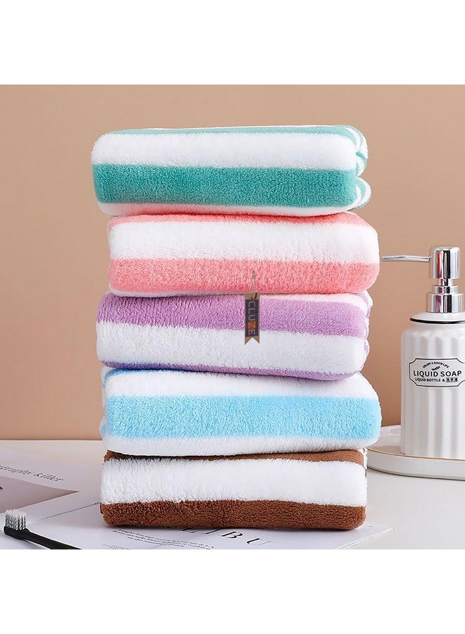 CLUZE Microfiber Face Towel Set, Super Soft Quick Drying Workout Sweat Towels, Hanging and Absorbent Hand Towel for Gym, Bathroom, Travel 35x75 cm (5) - Image 1
