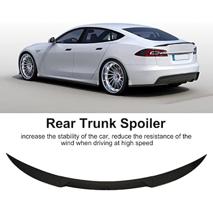 rayihni Rear Trunk Spoiler Glossy Black Lip Fit For 20172023 Lightweight Automotive Exterior Upgrade For Sedans Suvs Easy Installation For Car Enthusiasts Auto Styling - Image 5