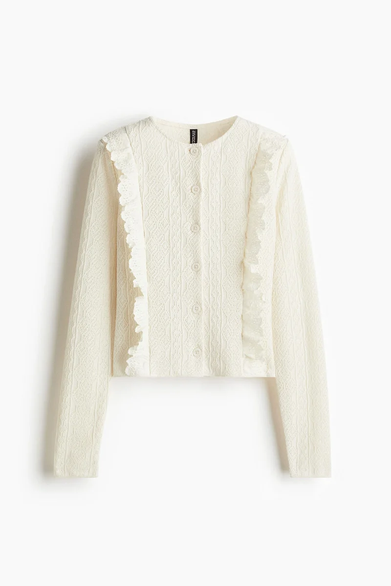 H&M Frill-trimmed cardigan