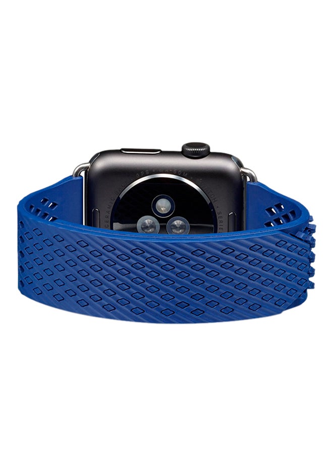 ISank Milanese Loop Replacement Strap For Apple Watch Series 3/2/1 Navy - Image 4