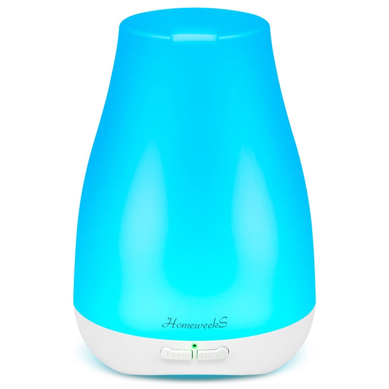 Homeweeks Diffusers, 100ml Colorful Essential Oil Diffuser with Adjustable Mist Mode, Auto Off Aroma for Bedroom/Office/Trip (100 ML 1 Pack) - Image 1
