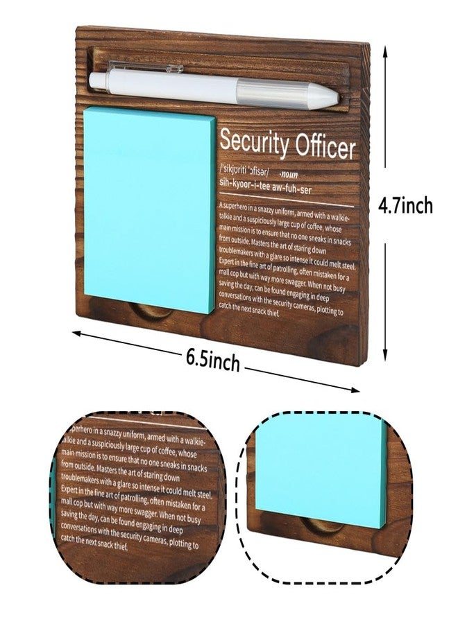 VYNWPDFLI Security Officer Desk Gift, Funny Job Definition Engraving, Unique Appreciation Gift for Guards & Patrol Officers, Wooden Sticky Note Holder, 6.4*4.6*0.6 inches,LQQ47 - Image 5