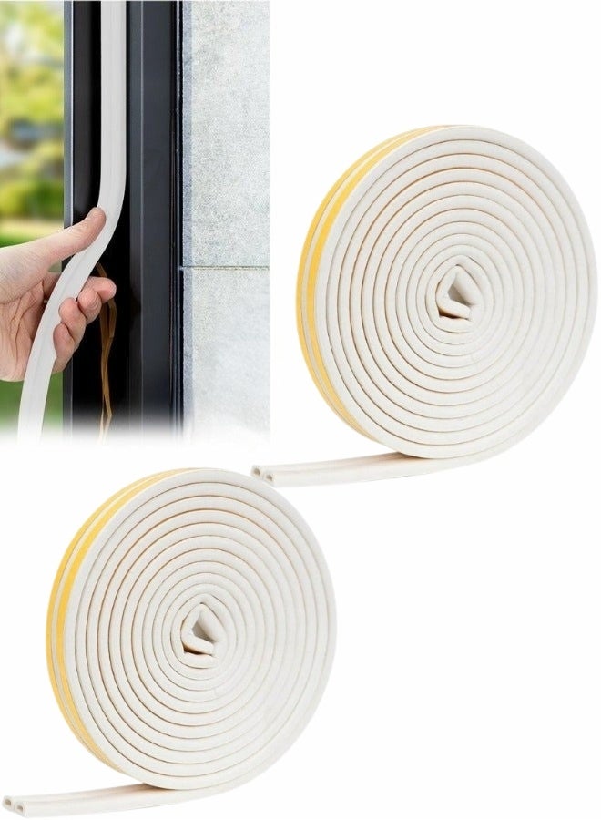 فالمر مانع تسرب للباب على شكل حرف D، شريط مطاطي عازل للطقس، عازل للصوت والضوضاء لباب السيارة والشاحنة ذاتي اللصق (3 متر أبيض) - Image 1