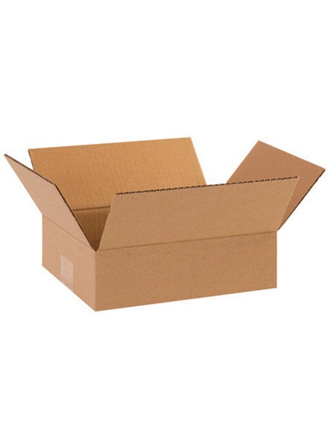 أفيديتي صناديق الشحن المسطحة 10 لتر × 8 واط × 3 ارتفاع 25 علبة من الورق المقوى المموج لتعبئة النقل والتخزين - Image 1