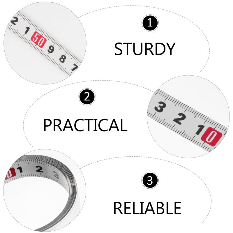 1m Steel Miter Track Tape Measure Self Adhesive Metric Scale Ruler Miter Scale Woodworking Ruler (Left to Right) - Image 3