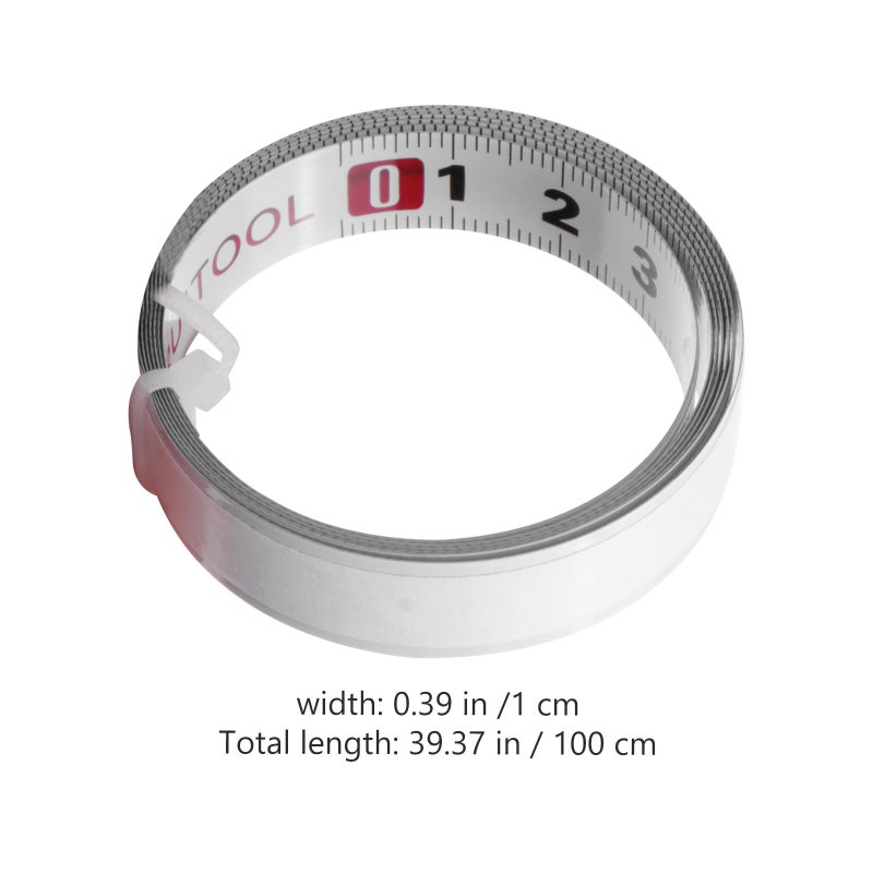 1m Steel Miter Track Tape Measure Self Adhesive Metric Scale Ruler Miter Scale Woodworking Ruler (Left to Right) - Image 2