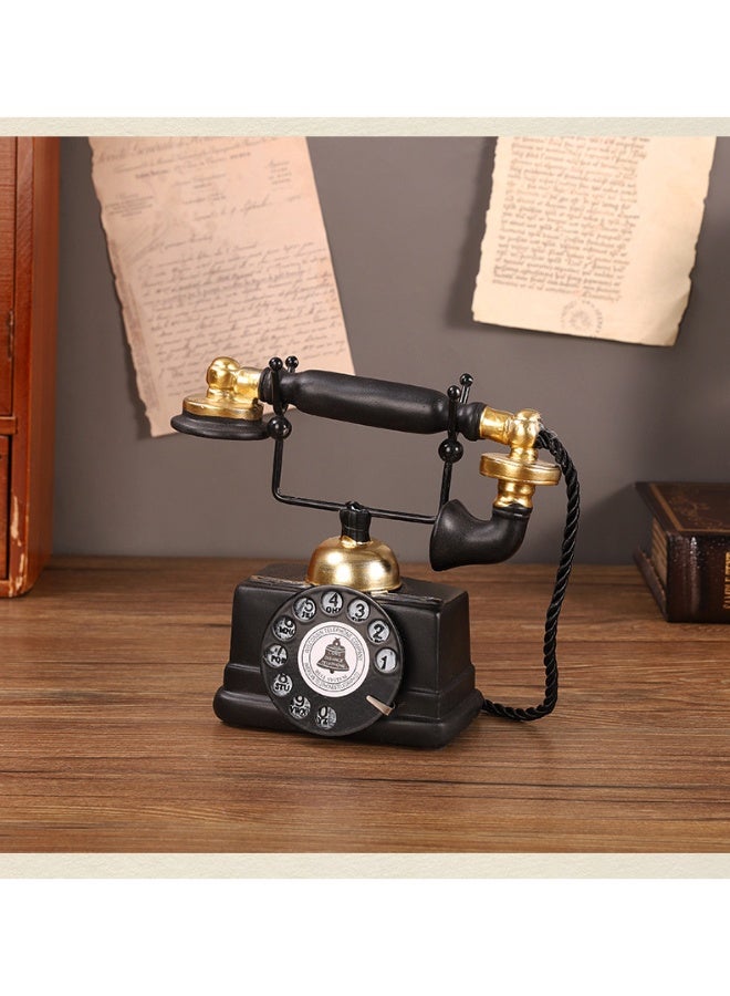 GuRiver Elegant Vintage-Style Decorative Telephone – Antique Resin Rotary Phone Replica, Perfect for Home and Bar Décor, Study Room Display, Nostalgic Photography Props, and Unique Gifts for Weddings, Graduations, and Special Occasions - Image 1