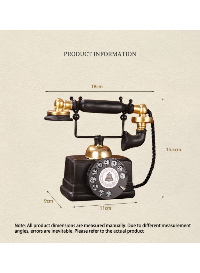GuRiver Elegant Vintage-Style Decorative Telephone – Antique Resin Rotary Phone Replica, Perfect for Home and Bar Décor, Study Room Display, Nostalgic Photography Props, and Unique Gifts for Weddings, Graduations, and Special Occasions - Image 2