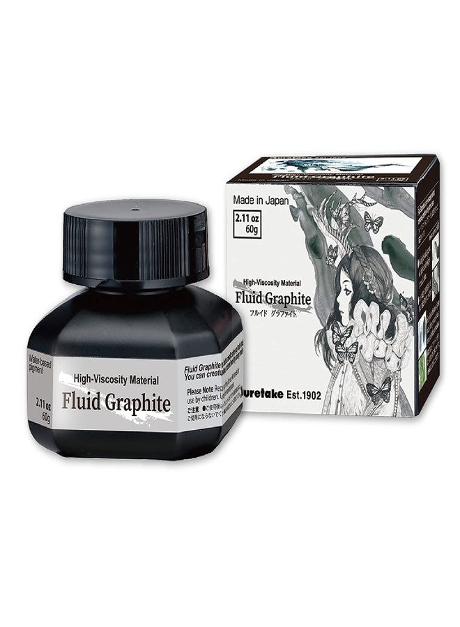 Kuretake Painting Ink, for dip Pen, Brush, Liquid, Paste, Artist, Non Toxic Paints, Illustration, Lettering, Drawing, Writing, Made in Japan (Graphite) - Image 1