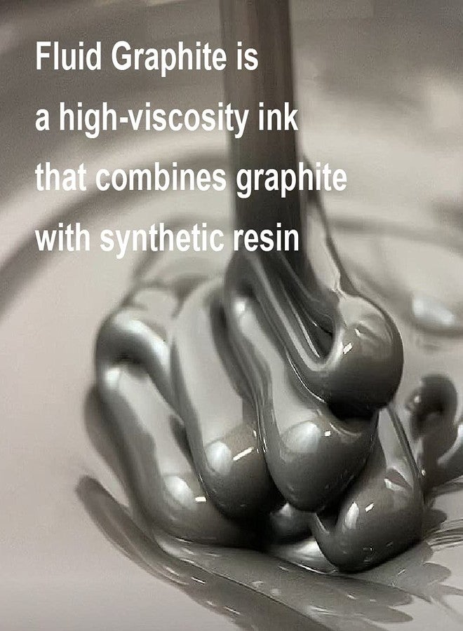 Kuretake Painting Ink, for dip Pen, Brush, Liquid, Paste, Artist, Non Toxic Paints, Illustration, Lettering, Drawing, Writing, Made in Japan (Graphite) - Image 2