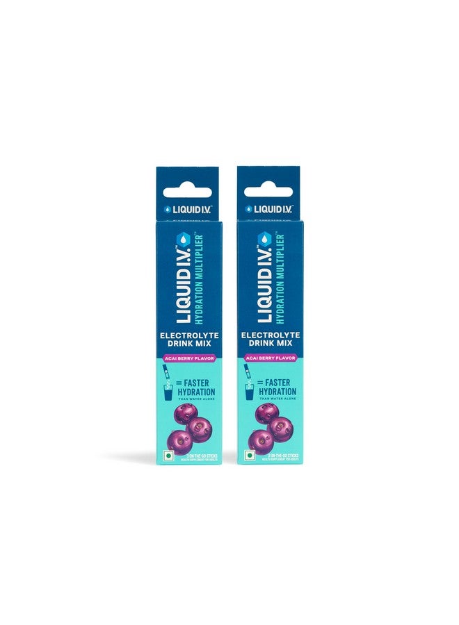 Liquid I.V. Liquid I.V.™ Hydration Multiplier™ - Acai Berry | Hydration Drink | 16g mixed with 500 ML Water | Pack of 6 = 3LTRS  - Image 1