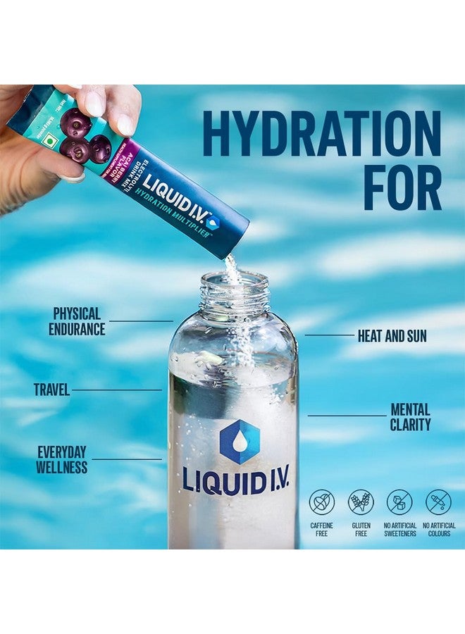 Liquid I.V. Liquid I.V.™ Hydration Multiplier™ - Acai Berry | Hydration Drink | 16g mixed with 500 ML Water | Pack of 6 = 3LTRS  - Image 3