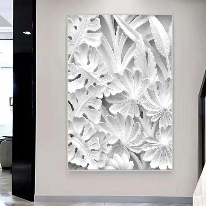 Marktna One piece of printed canvas wall art in a plaster painting design with a hollow frame, measuring (60×90). - Image 3