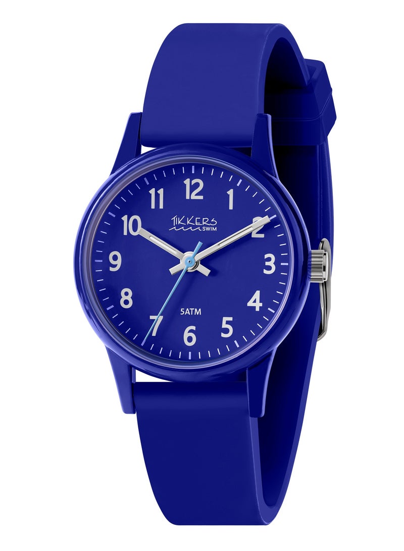 Tikkers Blue 50M Water Resistance Silicone Strap Watch - Image 1