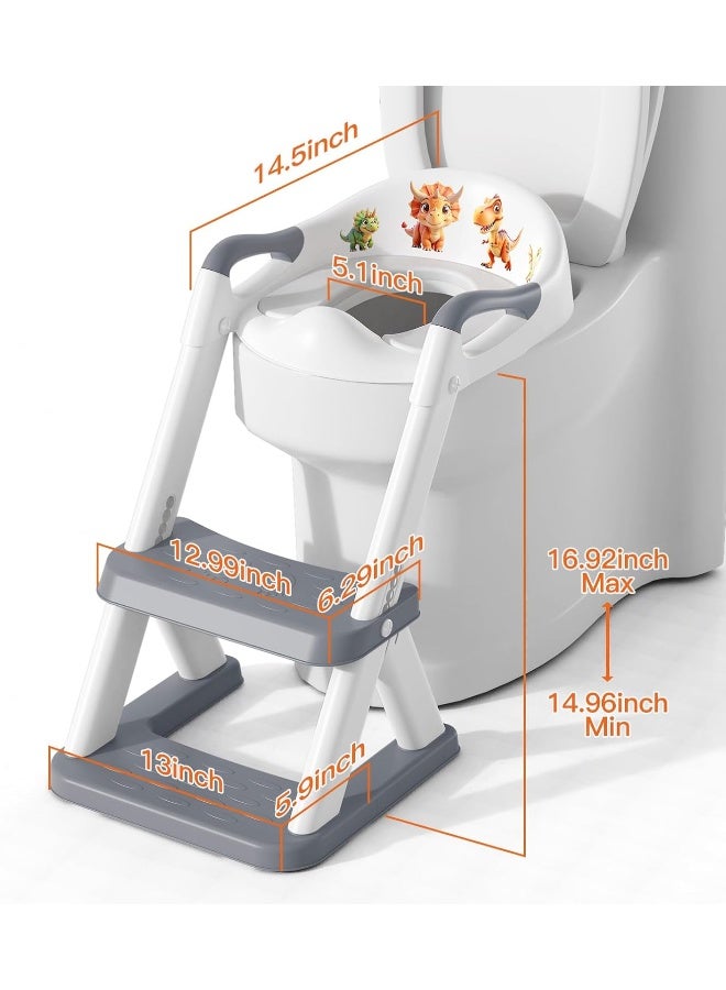 SKYROKU كرسي تدريب الأطفال على المرحاض مع سلم خطوة - Image 2