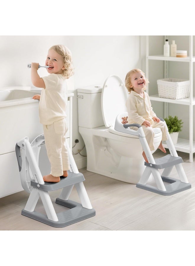SKYROKU كرسي تدريب الأطفال على المرحاض مع سلم خطوة - Image 1