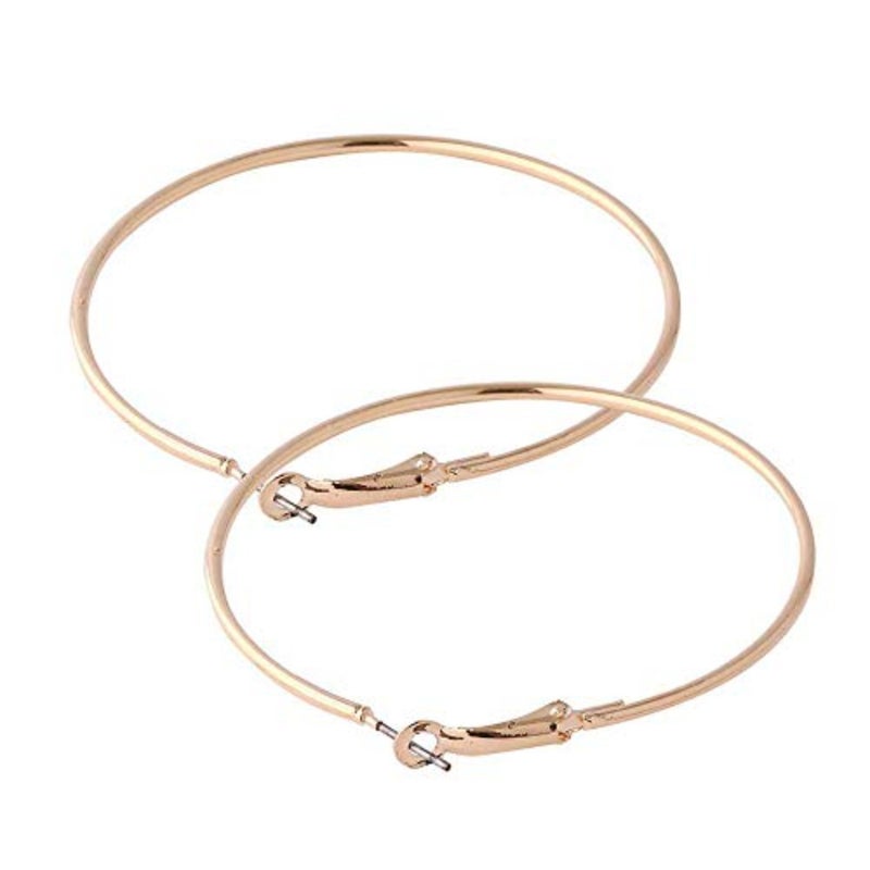 Hoop Earrings Big Size 60mm for Women Gold Plated Classic Round Silver Gold Circle Women Jewelry Accessory Punk Accessories - Image 2