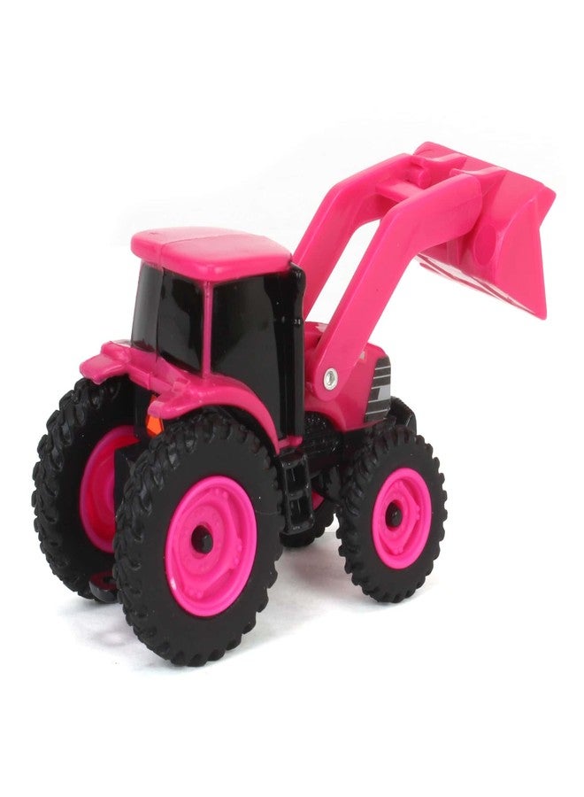 ERTL 1/64 Collect N Play Case IH Pink Tractor with Loader - Image 3