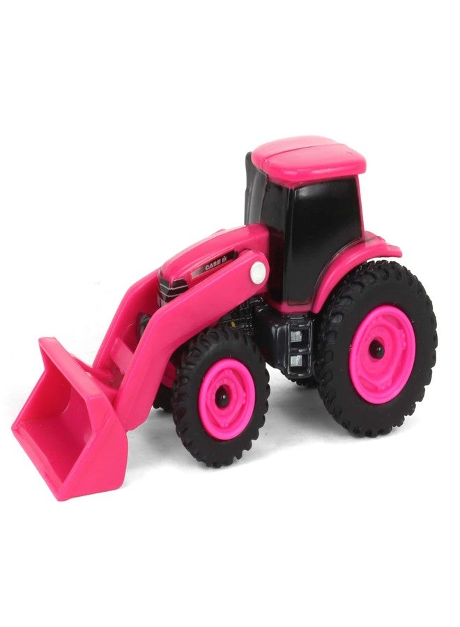 ERTL 1/64 Collect N Play Case IH Pink Tractor with Loader - Image 1