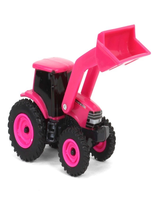 ERTL 1/64 Collect N Play Case IH Pink Tractor with Loader - Image 2