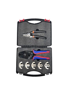 Quick Change Crimping Tool Kit with Box Multifunction Ratcheting Wire Stripper Cable Terminal Crimper Pliers