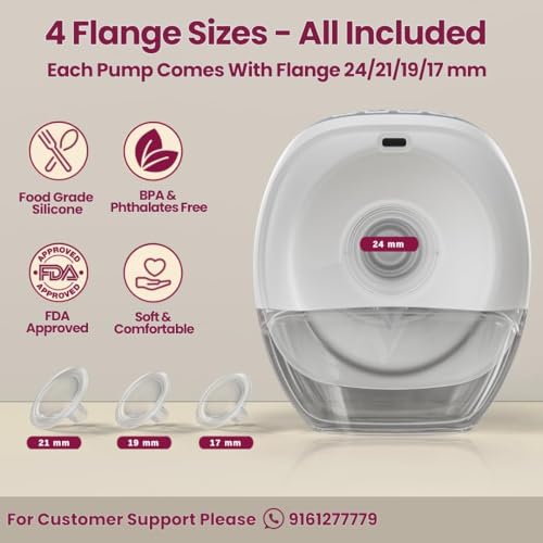 Promom Wearable Electric Breast Pump for Feeding Mothers, Automatic Hands-Free Pumping Machine with 3 Modes & 8 Suction Levels, Portable & Cordless with USB Charging, FDA Approved, Patented Diaphragm Case Technology, Best-In Class Suction-450MmHg/60KPA, Smart LED Display, 160ml BPA-Free Milk Cup, Quiet & Compact (1 Year Warranty) (TRAVEL BAG) - Image 5