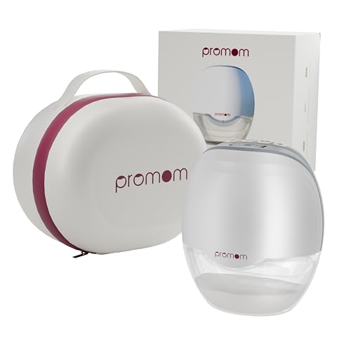 Promom Wearable Electric Breast Pump for Feeding Mothers, Automatic Hands-Free Pumping Machine with 3 Modes & 8 Suction Levels, Portable & Cordless with USB Charging, FDA Approved, Patented Diaphragm Case Technology, Best-In Class Suction-450MmHg/60KPA, Smart LED Display, 160ml BPA-Free Milk Cup, Quiet & Compact (1 Year Warranty) (TRAVEL BAG) - Image 1