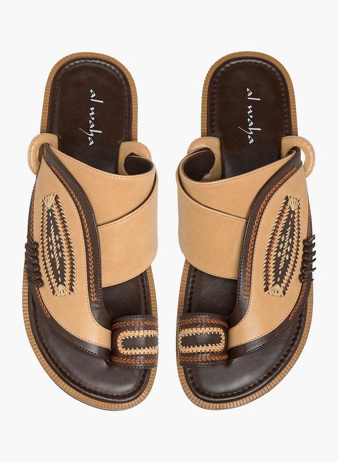 Al Waha Men Leather Arabic Sandals Ramadan Collection - Image 2