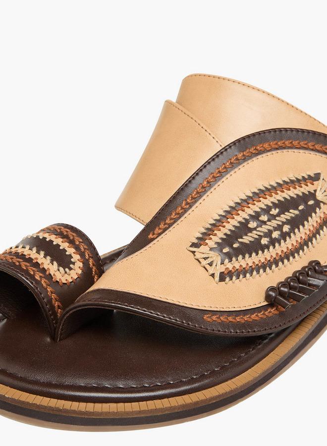 Al Waha Men Leather Arabic Sandals Ramadan Collection - Image 4