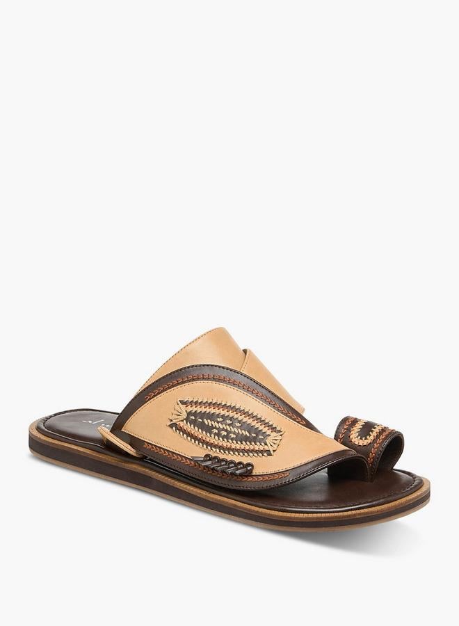 Al Waha Men Leather Arabic Sandals Ramadan Collection - Image 1