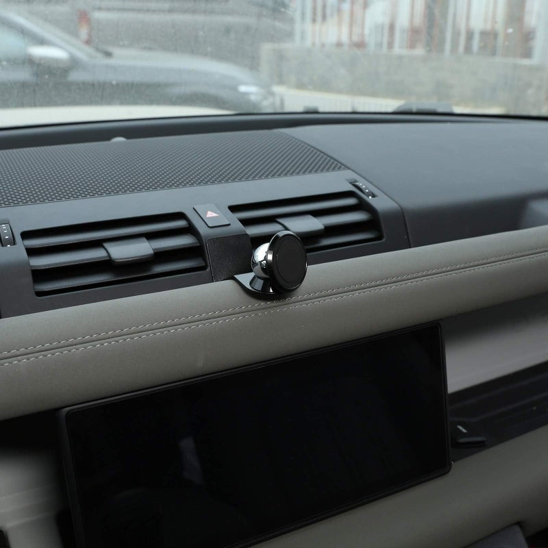 CHEYA Alumium Alloy Car Interior Center Console Dashboard Main Co-Pilot Air Vent Mobile Phone Holder for Land Rover Defender 110 2020 2021 2022 Car Accessories, BLACK - Image 4