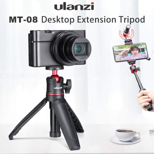 YILIWIT MT-08 Black Mini Tripod for Camera, 1/4" Screw Universal Tripod Compatible with DJI OSMO Pocket 3/Insta 360 x 5/OSMO 360/Sony/Canon/Nikon Fuji, Extendable Handheld Vlogging Video Filming Table Stand - Image 4