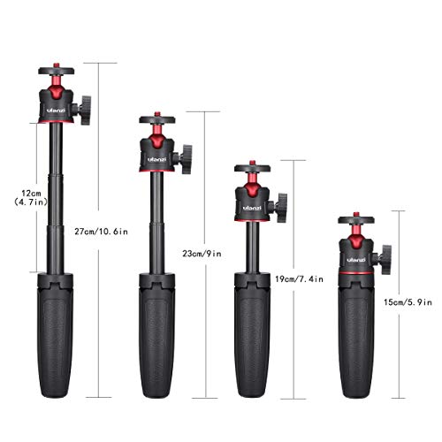 YILIWIT MT-08 Black Mini Tripod for Camera, 1/4" Screw Universal Tripod Compatible with DJI OSMO Pocket 3/Insta 360 x 5/OSMO 360/Sony/Canon/Nikon Fuji, Extendable Handheld Vlogging Video Filming Table Stand - Image 2