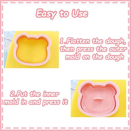 Lutoku 8 Mini Animal Cookie Cutters Set, 3D Raised Design Animal Embossing Stamps, Monkey, Alpaca, Koala, Giraffe, Cow, Panda, Elephant, Lion, Baking Molds (Forest-5) - Image 3
