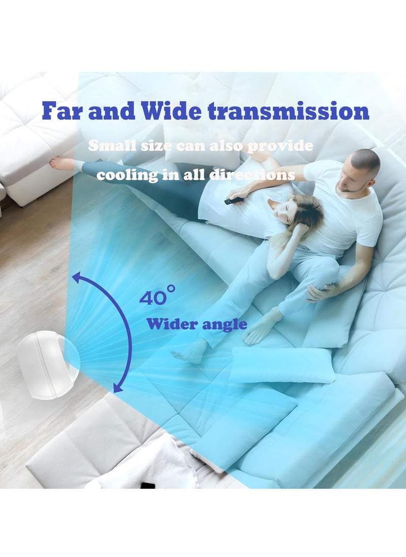 Generic - Portable Air Cooler, Mini Cooler with LED Night Light and Humidifier, 6 Wind Speed ​​Adjustment, USB Spray Air Conditioner Fan, Protect Children from Accidental Injury, Suitable for Bedroom, Office Desk, Table and Desktop. - Image 1