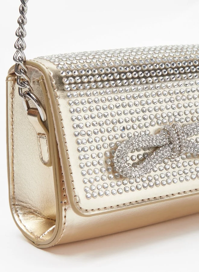 MISSY Little Missy Embellished Crossbody Bag with Chain Accented Strap