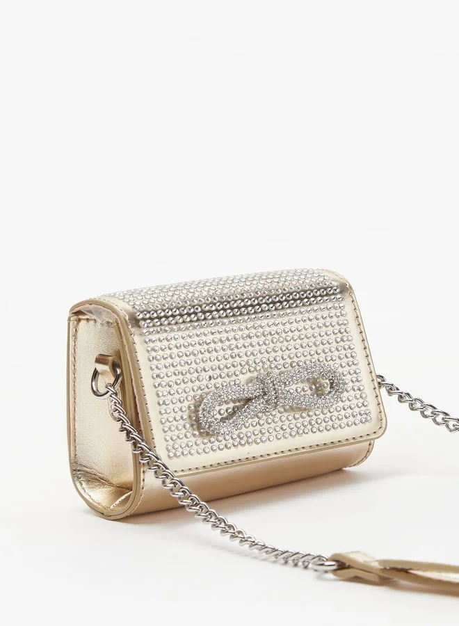 MISSY Little Missy Embellished Crossbody Bag with Chain Accented Strap